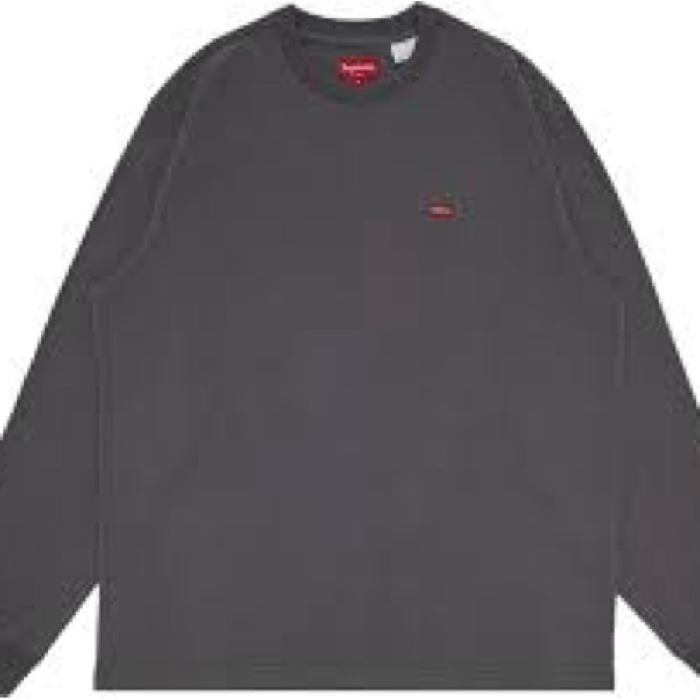 Supreme Small Box Long Sleeve Tee Charcoal